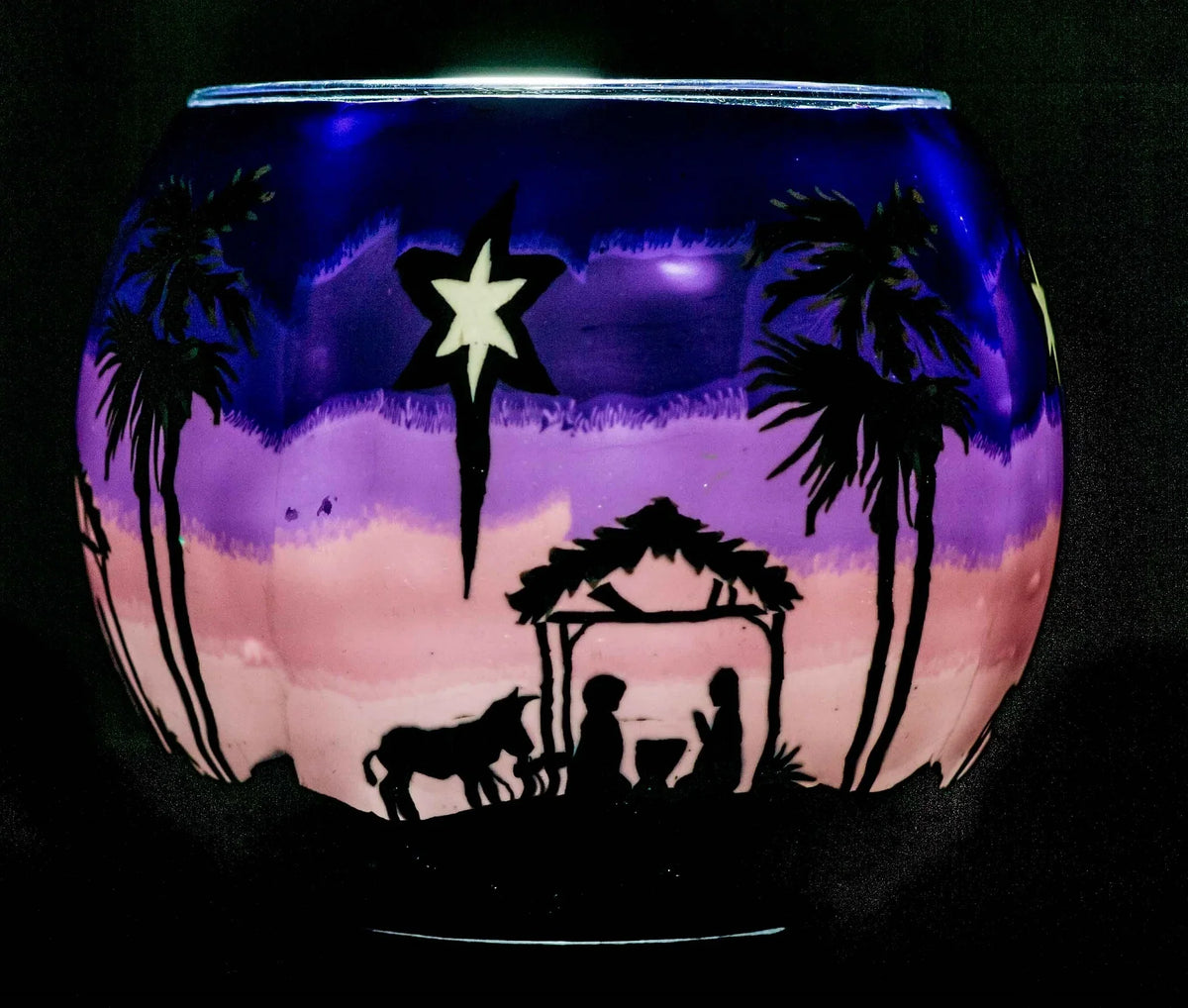 A Child Is Born light globe glowing on LED base bundle