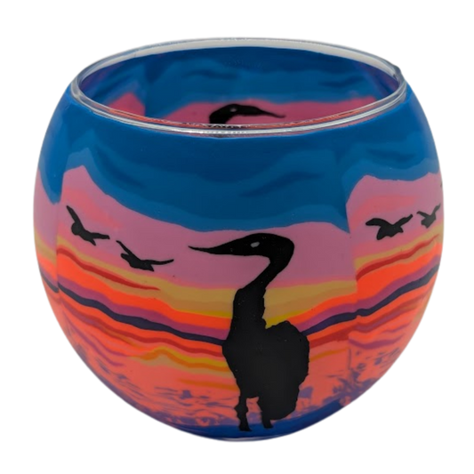 Claymaster Light Globe – Heron Sunset Design, Gift Boxed