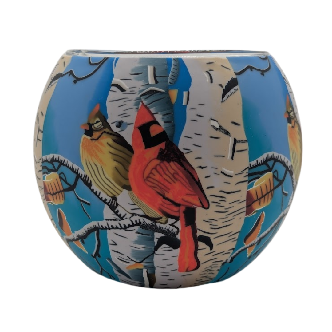 Cardinals light globe glowing on LED base bundle