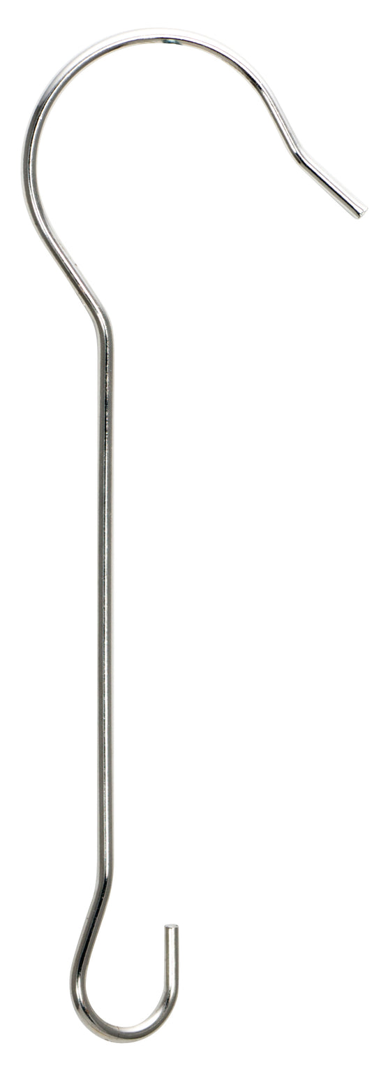 7-inch copper extension hook with shepherd's crook top and small J-hook for hanging wind spinners